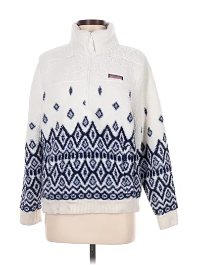 Pre-owned Vineyard Vines Fleece Jacket In White
