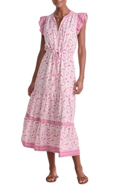 Vineyard Vines Floral Print Maxi Dress In Frangipani Marsh