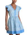 Vineyard Vines Flutter Sleeve Dress In Blue