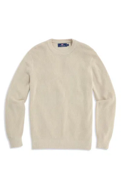 Vineyard Vines Folly Crewneck Cotton Sweater In Clam Shell