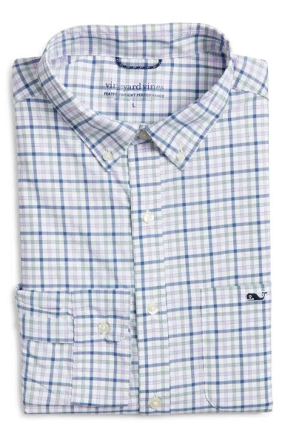 Vineyard Vines Forepeak Tattersall Check Featherweight Performance Button-down Shirt In Multi
