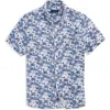 Vineyard Vines Gasparilla Scenic Print Short Sleeve Linen Blend Button-down Shirt