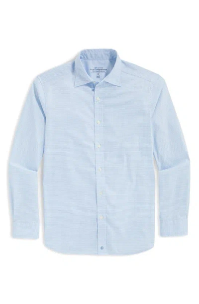 Vineyard Vines Gingham On-the-go Brrrº Button-up Shirt In Jake Blue Plaid