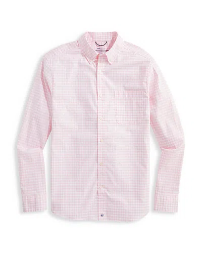 Vineyard Vines Gingham On-the-go Brrr Classic Fit Shirt In D Flami