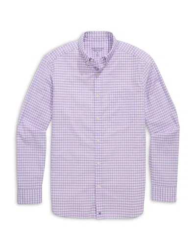 Vineyard Vines Gingham On-the-go Brrr Classic Fit Shirt In Purple