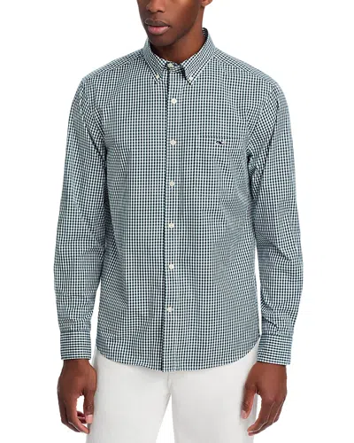 Vineyard Vines Gingham Regular Fit Shirt In Charleston Green Gingham
