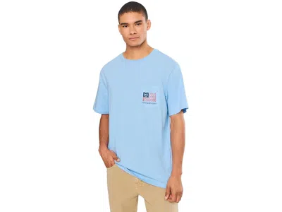 Vineyard Vines Golf Clubs Flag Short-sleeve T-shirts Men's T Shirt Jake Blue: Sm, Cotton