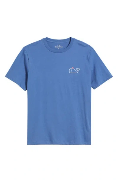 Vineyard Vines Golf Flag Cotton Graphic T-shirt In Moonshine