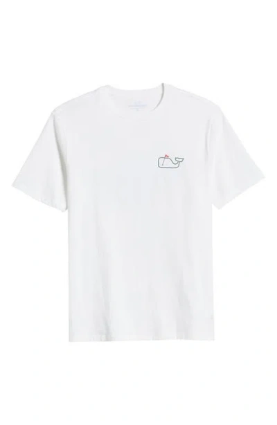 Vineyard Vines Golf Flag Cotton Graphic T-shirt In White Cap