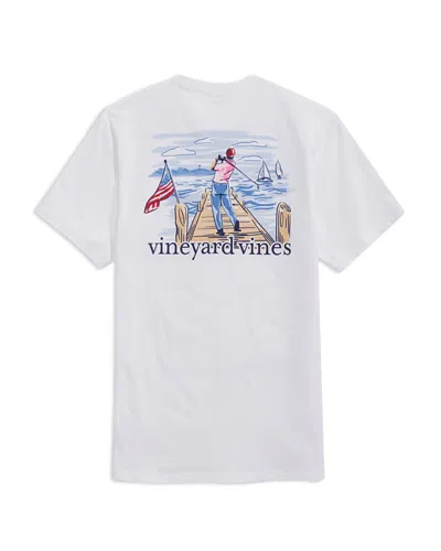 Vineyard Vines Golf Swing Graphic Tee In White