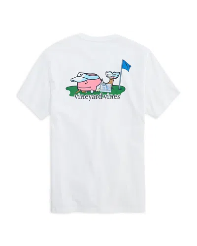 Vineyard Vines Golf Whale Pocket T-shirt In White