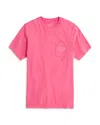 Vineyard Vines Graphic Logo Pocket Tee In Sunset Pink