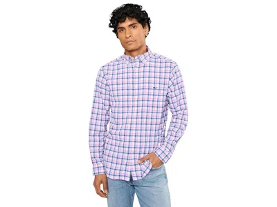 Vineyard Vines Grenadine Check Frwt Performance Shirt Men's Clothing Bahama Breeze: Lg In Pink