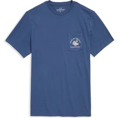 Vineyard Vines Hair Of The Dog Graphic T-shirt In Blue
