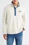 Vineyard Vines Harbor Fleece Snap Placket Pullover In Neutral