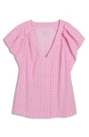 Vineyard Vines Harbor Flutter Sleeve Top