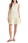 Vineyard Vines Harbor Seersucker Sundress In Gray