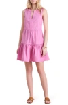 Vineyard Vines Harbor Seersucker Sundress In Ss Black Raspberry