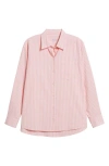 Vineyard Vines Harbor Stripe Seersucker Button-up Shirt In White / Cayman