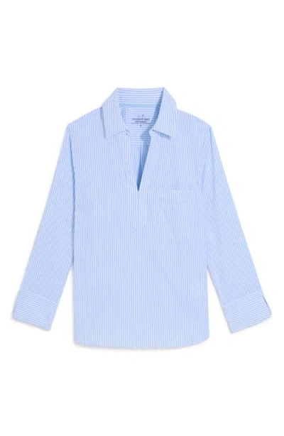 Vineyard Vines Harbor Stripe Shirt In Blue