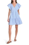 Vineyard Vines Harbor Tiered Ruffle Dress In Green