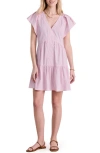 Vineyard Vines Harbor Tiered Ruffle Dress In Pink