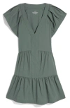 Vineyard Vines Harbor Tiered Ruffle Dress In Green