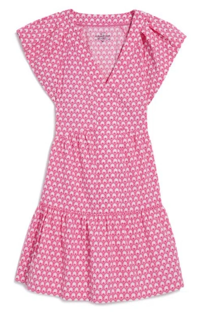 Vineyard Vines Harbor Tiered Ruffle Dress In Pink