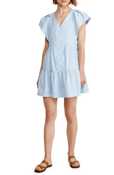 Vineyard Vines Harbor Dress In Seersucker Jake Blue