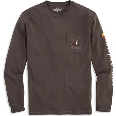 Vineyard Vines Headless Horseman Dog Graphic Long Sleeve T-shirt In Brown