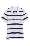 Vineyard Vines Heritage Cotton Polo In Ostripe - White/ Navy