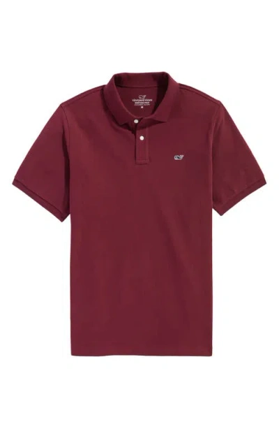 Vineyard Vines Heritage Pique Polo Shirt In Crimson