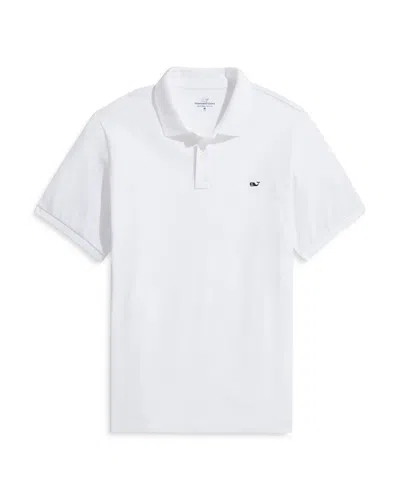 Vineyard Vines Heritage Pique Polo Shirt In White