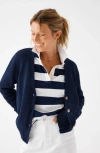 Vineyard Vines Heritage Stripe Organic Cotton Rugby Shirt In Blue