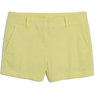Vineyard Vines Herringbone Stretch Cotton Shorts In Yellow