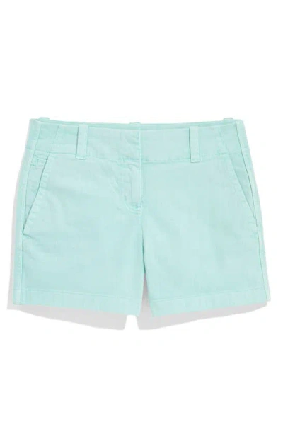 Vineyard Vines Herringbone Stretch Cotton Shorts In Bleached Aqua