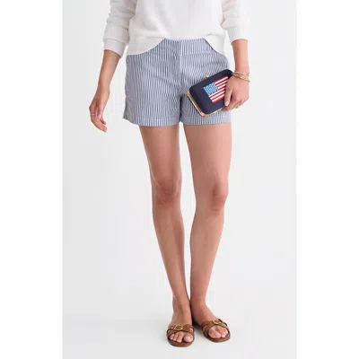 Vineyard Vines Herringbone Stretch Cotton Shorts In Blue