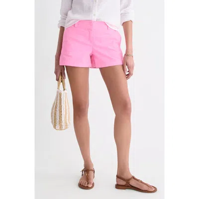 Vineyard Vines Herringbone Stretch Cotton Shorts In Pink