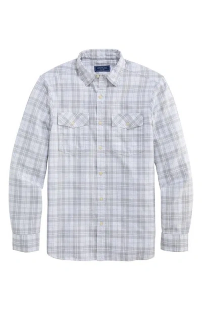 Vineyard Vines Hummock Pond Regular Fit Plaid Cotton Button-up Shirt In Gray