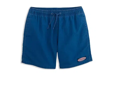 Vineyard Vines Island Trunks (toddler/little Kid/big Kid) Boy's Swimwear Moonshine : 6 Little Kid, Nylon In Blue