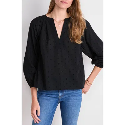 Vineyard Vines Izzy Cotton Top In Black
