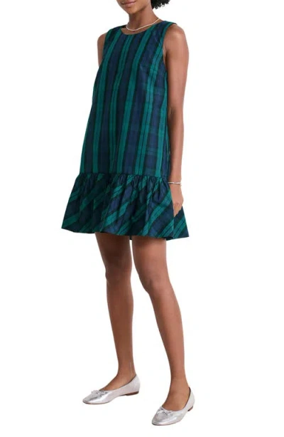 Vineyard Vines Jody Plaid Sleeveless Ruffle Hem Dress In Animal Print