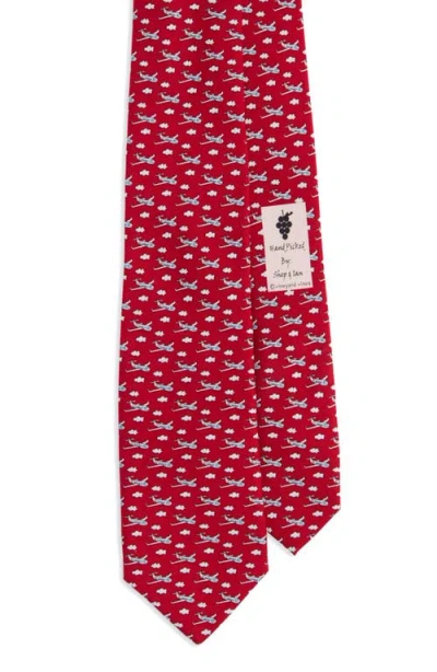 Vineyard Vines Kids' Airplanes Silk Tie