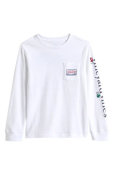 Vineyard Vines Kids' Best Christmas By Par Long Sleeve Graphic T-shirt In White