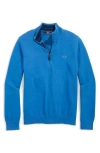 Vineyard Vines Kids' Boathouse Half Zip Cotton Sweatshirt In Blue