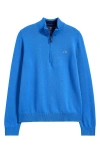 Vineyard Vines Kids' Boathouse Half Zip Cotton Sweatshirt In Cornflower