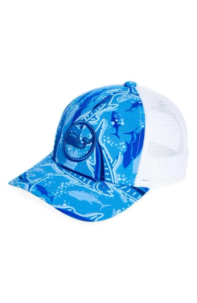 Vineyard Vines Kids' Bone Fishing Trucker Hat In Multi