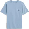 Vineyard Vines Kids' Bonefish Walkman Cotton Graphic Pocket T-shirt In Blue