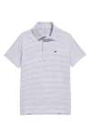 Vineyard Vines Kids' Bradley Stripe Stretch Polo In Gray