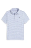 Vineyard Vines Kids' Bradley Stripe Stretch Polo In White